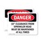 Signmission 18 Clearance From Sprinkler Head Must Be, 10 in W x Rectangle, Plastic OS-2PACK-DS-P-710-L-2372 - alternate 1
